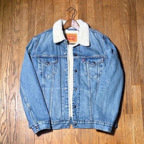 Levi's Other - Levi's Light Blue Denim Sherpa Jacket